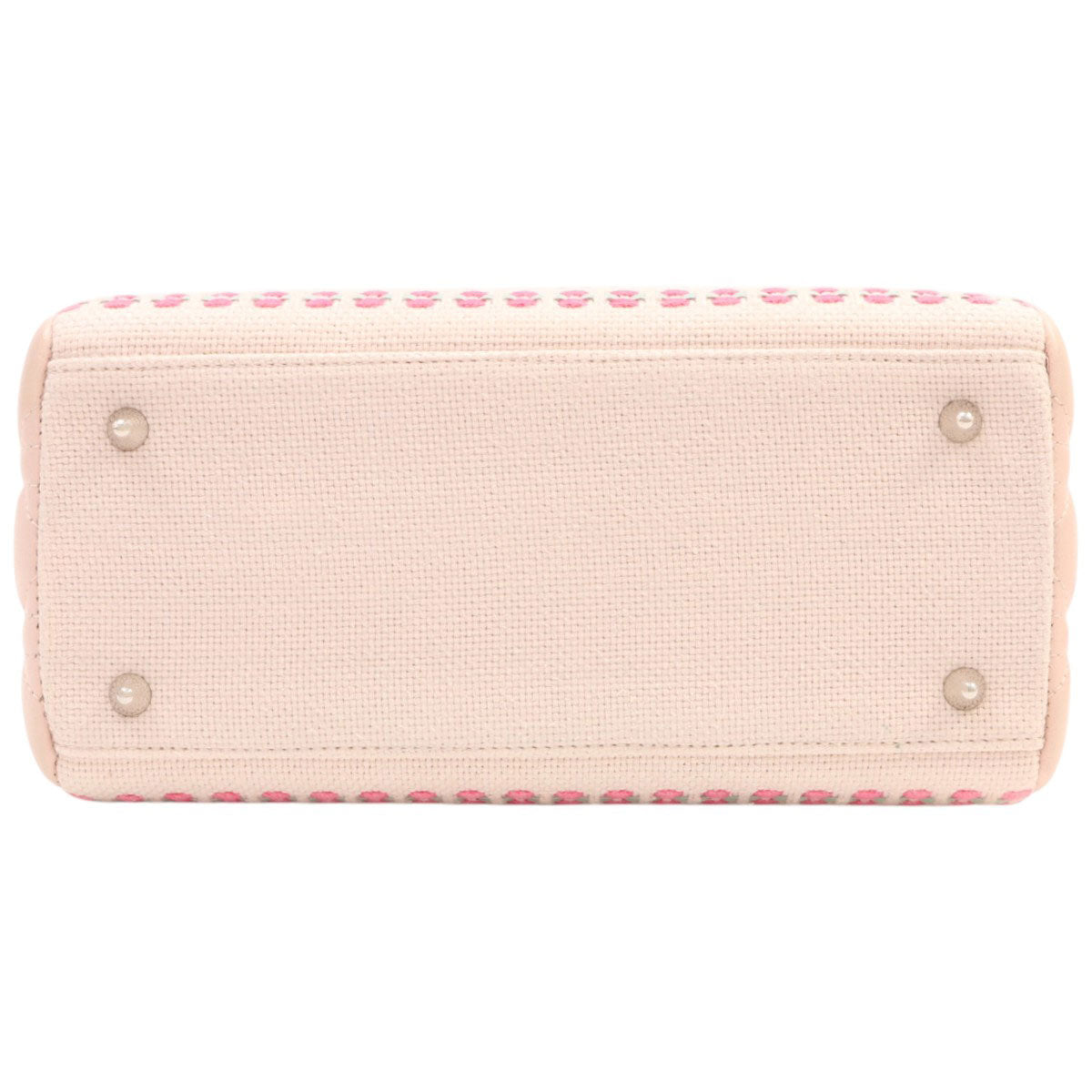Lady Dior 2-Way Bag M in Pink Tweed with Sequins, Cannage, and Stitching