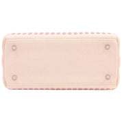 Lady Dior 2-Way Bag M in Pink Tweed with Sequins, Cannage, and Stitching