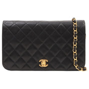 Circa 2004 Matelassé Full Flap Mini, Black