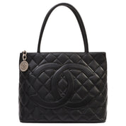 Circa 2000 Caviar Skin CC Mark Stitch Reissue Tote Bag Black