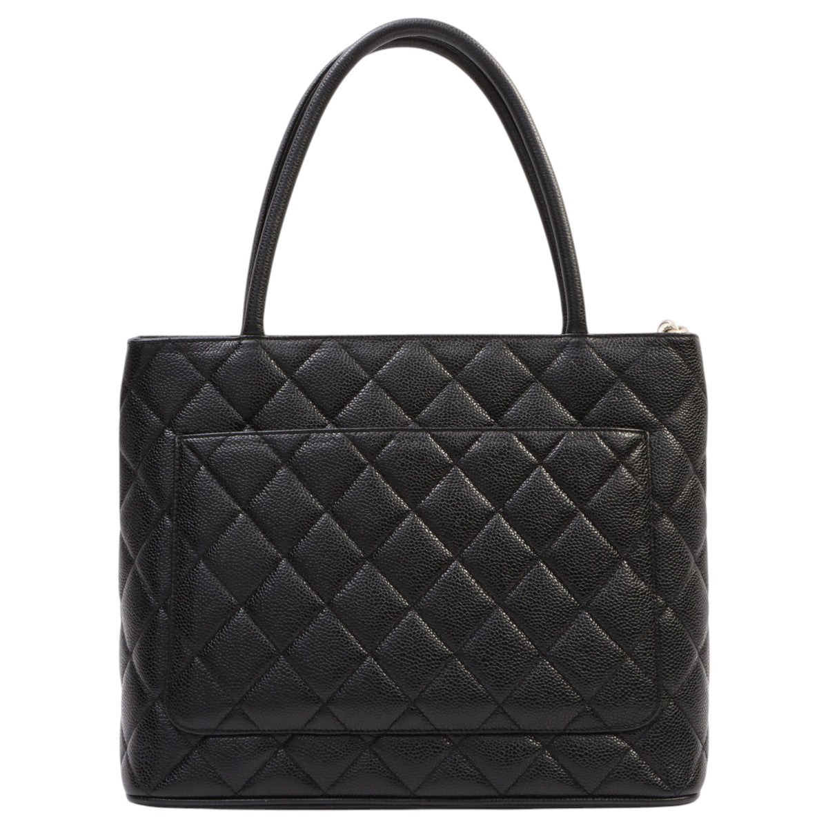 Circa 2000 Caviar Skin CC Mark Stitch Reissue Tote Bag Black