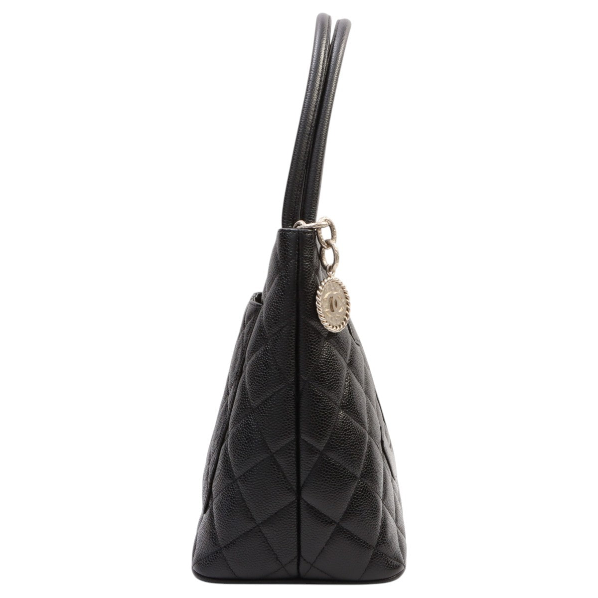 Circa 2000 Caviar Skin CC Mark Stitch Reissue Tote Bag Black