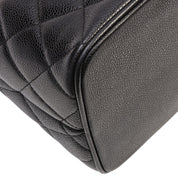 Circa 2000 Caviar Skin CC Mark Stitch Reissue Tote Bag Black