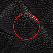 Circa 2000 Caviar Skin CC Mark Stitch Reissue Tote Bag Black