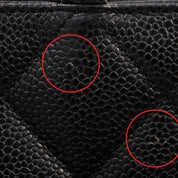 Circa 2000 Caviar Skin CC Mark Stitch Reissue Tote Bag Black