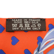 Brides de Gala Love Pattern Twilly Orange/Blue/Salmon Pink
