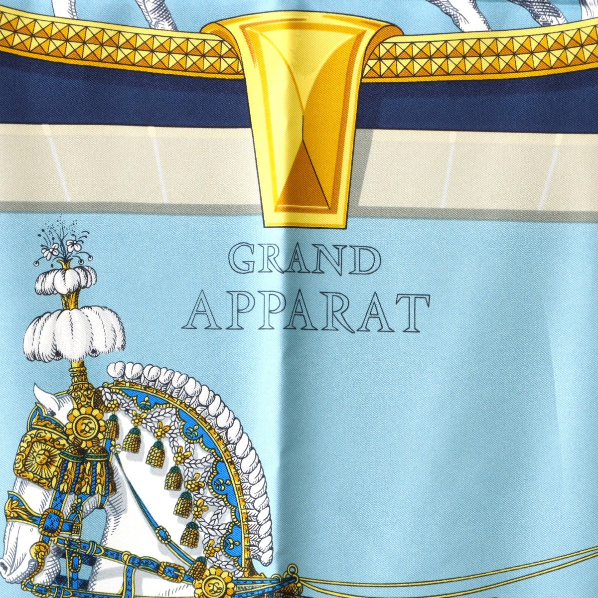 カレ90 GRAND APPARATパターンスカーフ ネイビー