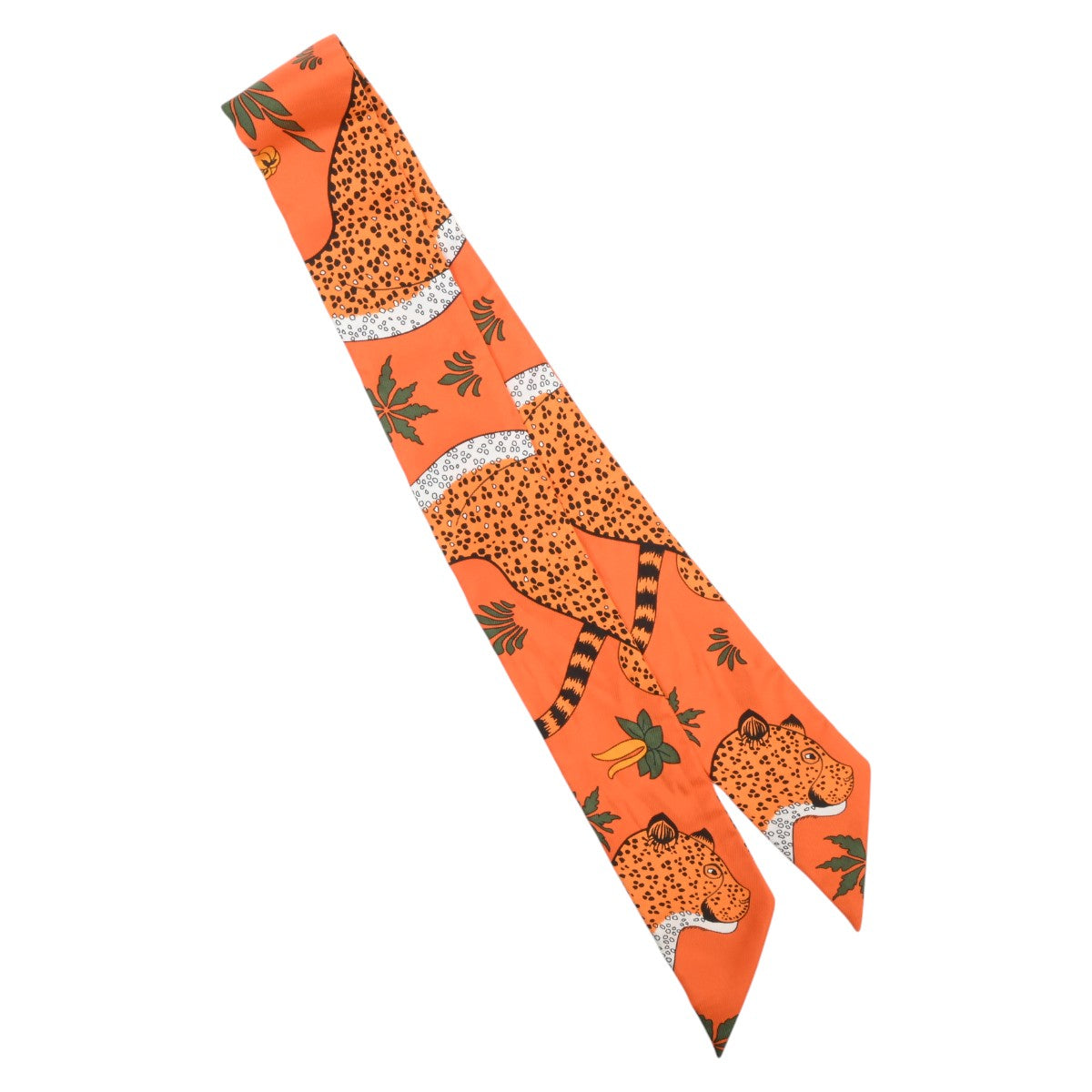 Les Leopards Pattern Twilly Orange