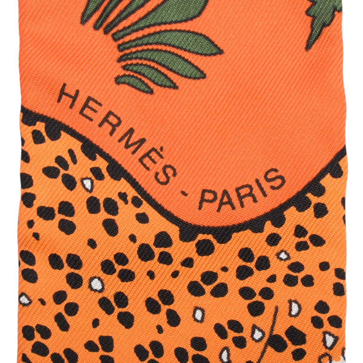 Les Leopards Pattern Twilly Orange