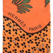 Les Leopards Pattern Twilly Orange