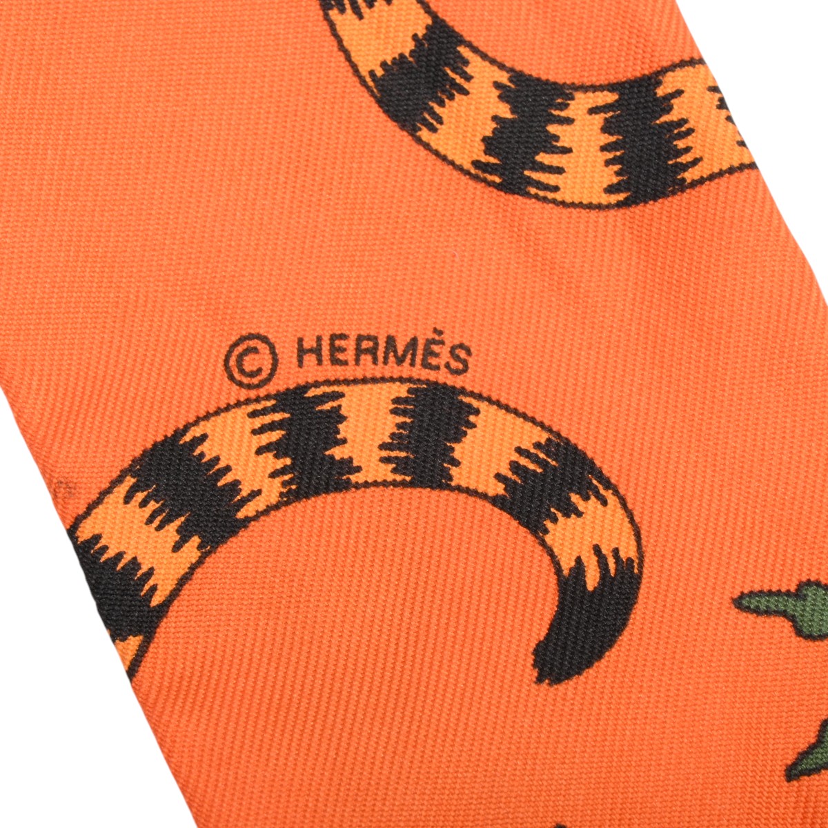 Les Leopards Pattern Twilly Orange