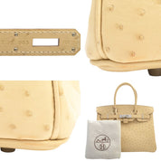 2015 Birkin 30 Ostriches, Porcine Skin Lining