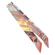 Brides et Gris-Gris Pattern Twilly Ice Blue/Multi