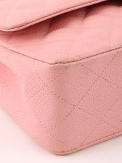 2004 Caviar Skin Classic Flap Chain Bag 25cm Pink