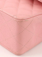 2004 Caviar Skin Classic Flap Chain Bag 25cm Pink