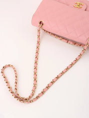 2004 Caviar Skin Classic Flap Chain Bag 25cm Pink