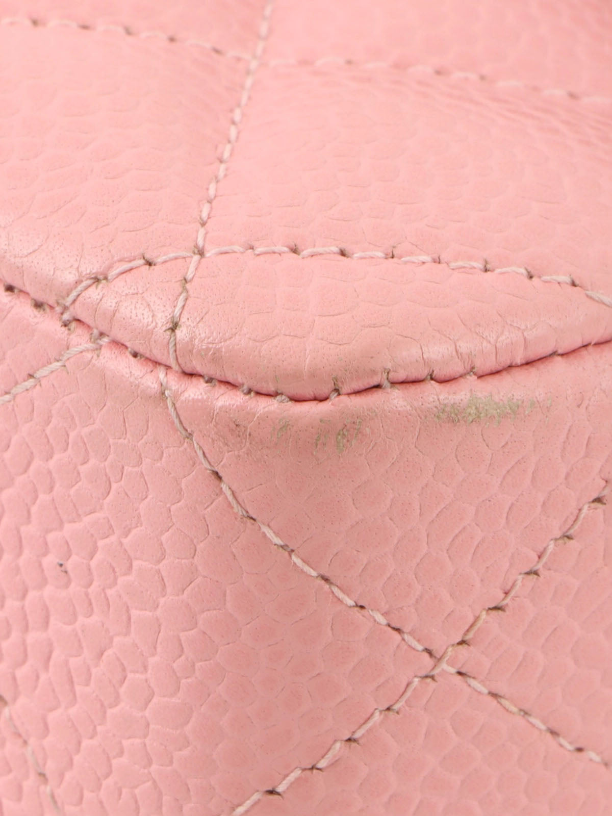 2004 Caviar Skin Classic Flap Chain Bag 25cm Pink