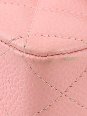2004 Caviar Skin Classic Flap Chain Bag 25cm Pink