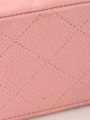 2004 Caviar Skin Classic Flap Chain Bag 25cm Pink