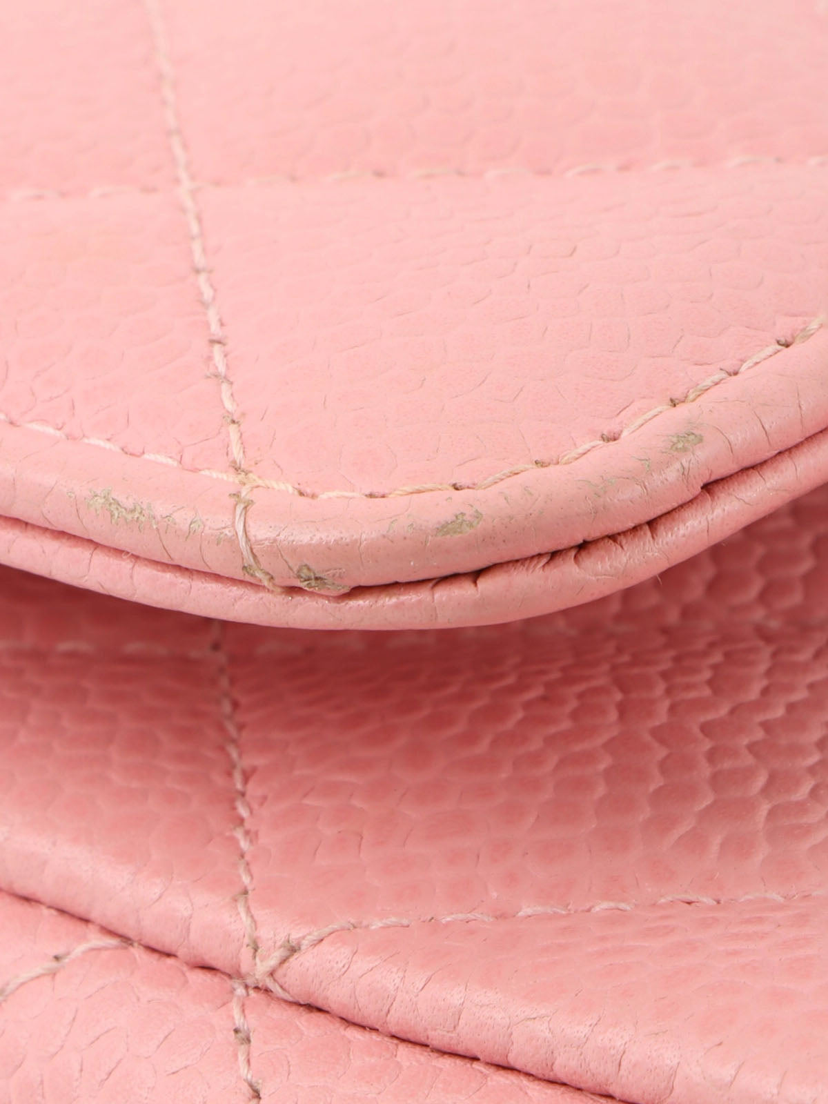 2004 Caviar Skin Classic Flap Chain Bag 25cm Pink