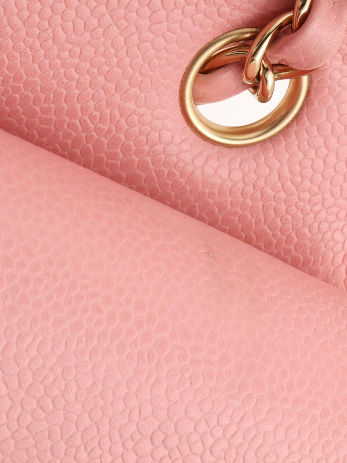 2004 Caviar Skin Classic Flap Chain Bag 25cm Pink