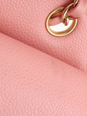 2004 Caviar Skin Classic Flap Chain Bag 25cm Pink