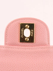 2004 Caviar Skin Classic Flap Chain Bag 25cm Pink