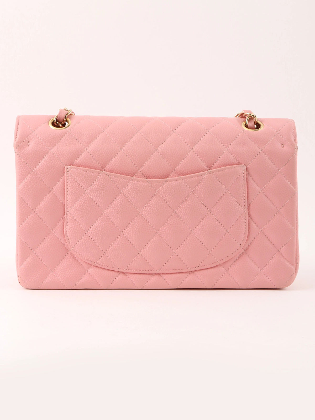 2004 Caviar Skin Classic Flap Chain Bag 25cm Pink