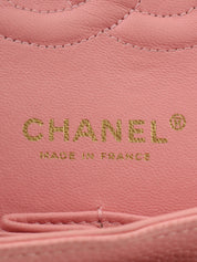 2004 Caviar Skin Classic Flap Chain Bag 25cm Pink