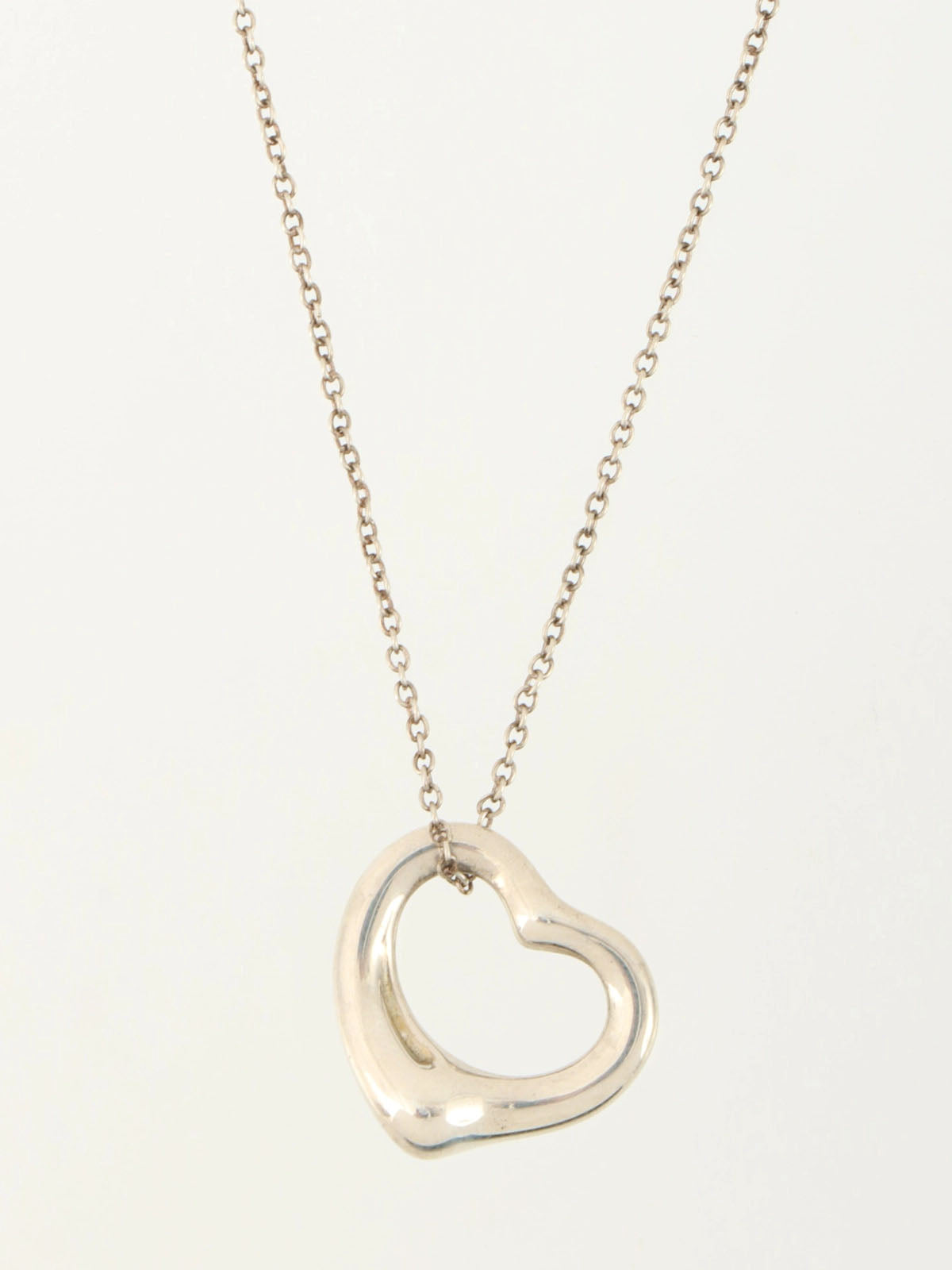 925 Open Heart Necklace Silver