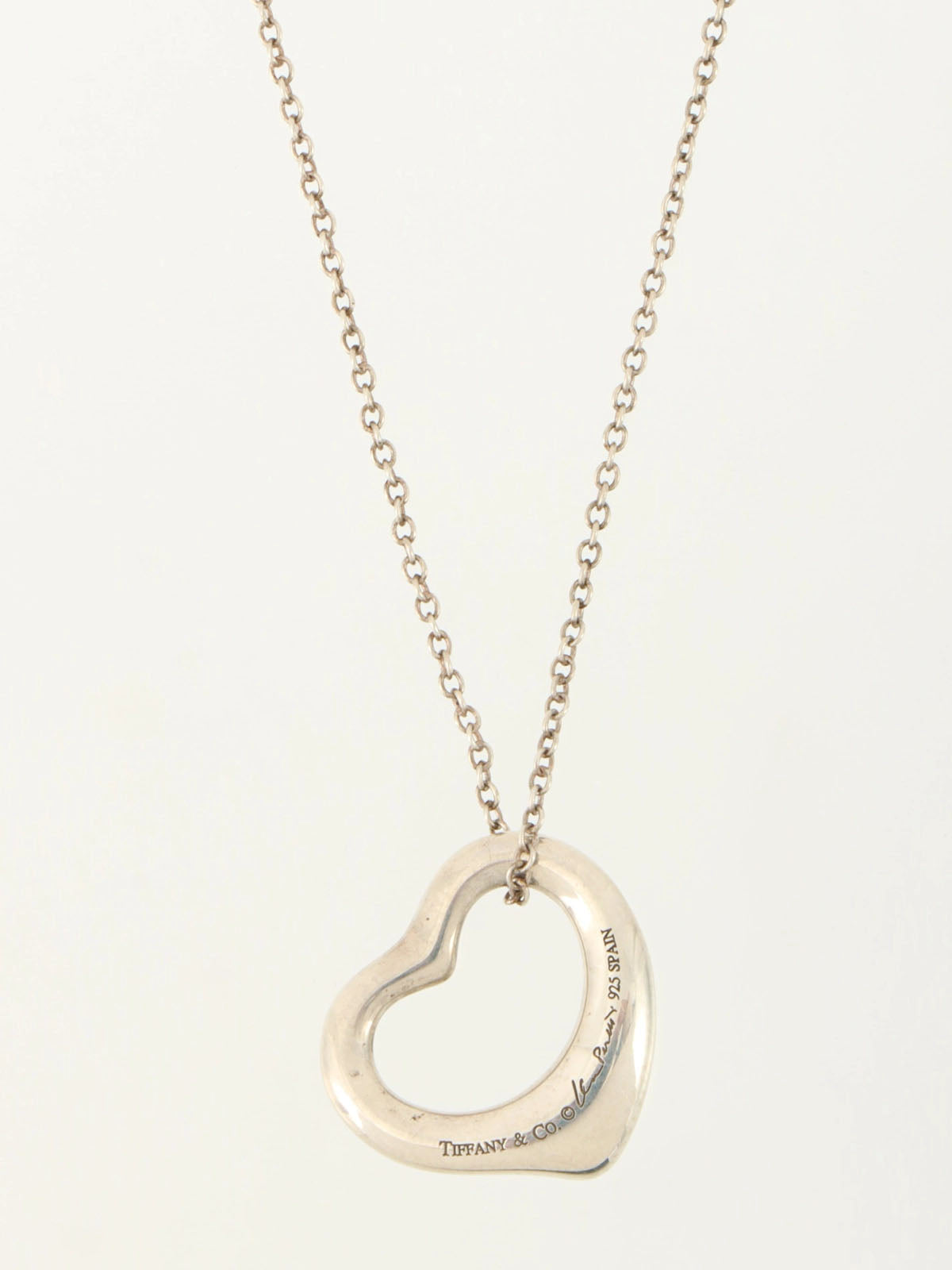 925 Open Heart Necklace Silver