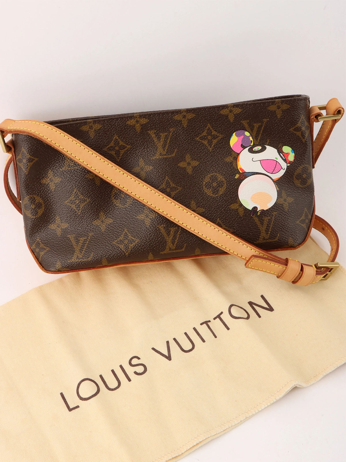 2004 Canvas Monogram Panda Trouser Bag, Brown