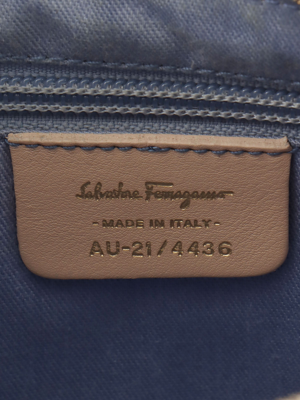 ガンチーニパターンショルダーバッグ グレー/ベージュ