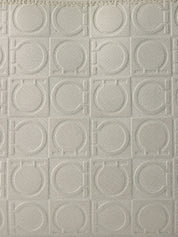 Gancini pattern shoulder bag in gray/beige