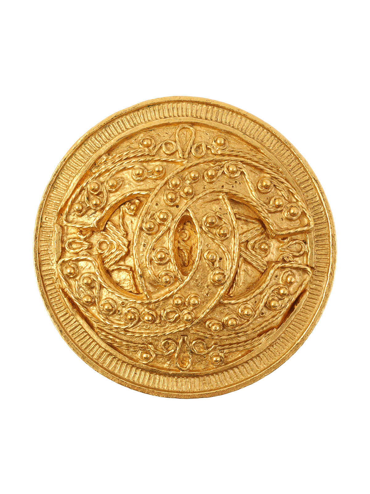 1994年製 ラウンドCCマークブローチ ゴールド