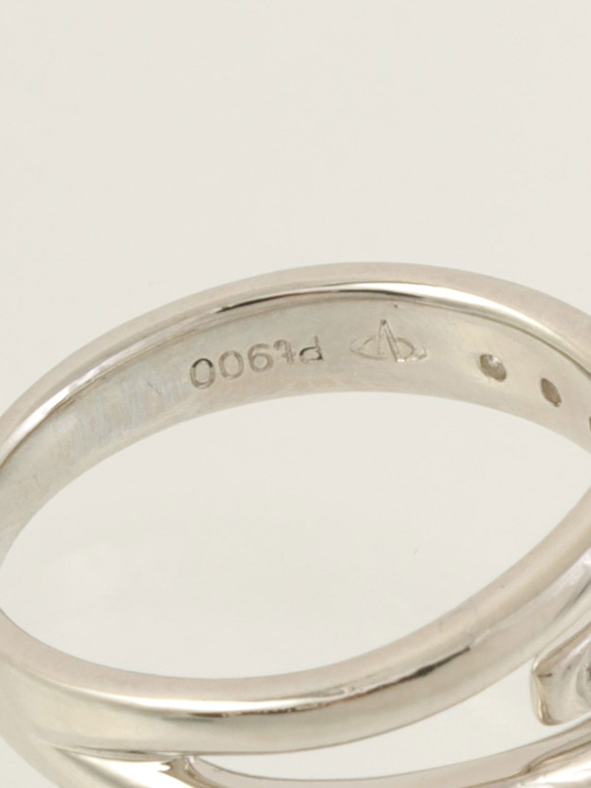 プラチナルビーダイヤモンドリング レッド/シルバー