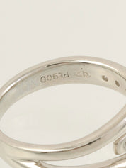 プラチナルビーダイヤモンドリング レッド/シルバー