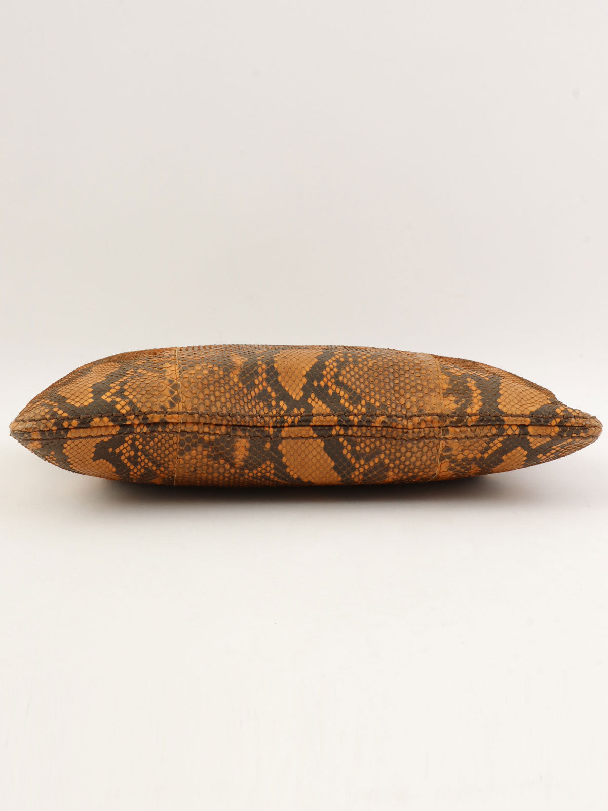 Python logo plate clutch bag in orange