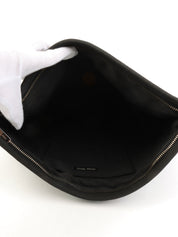 黑色/深绿色亮片手拿包