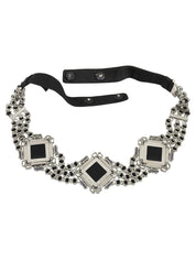 Crystal Design Belt Black/Purple