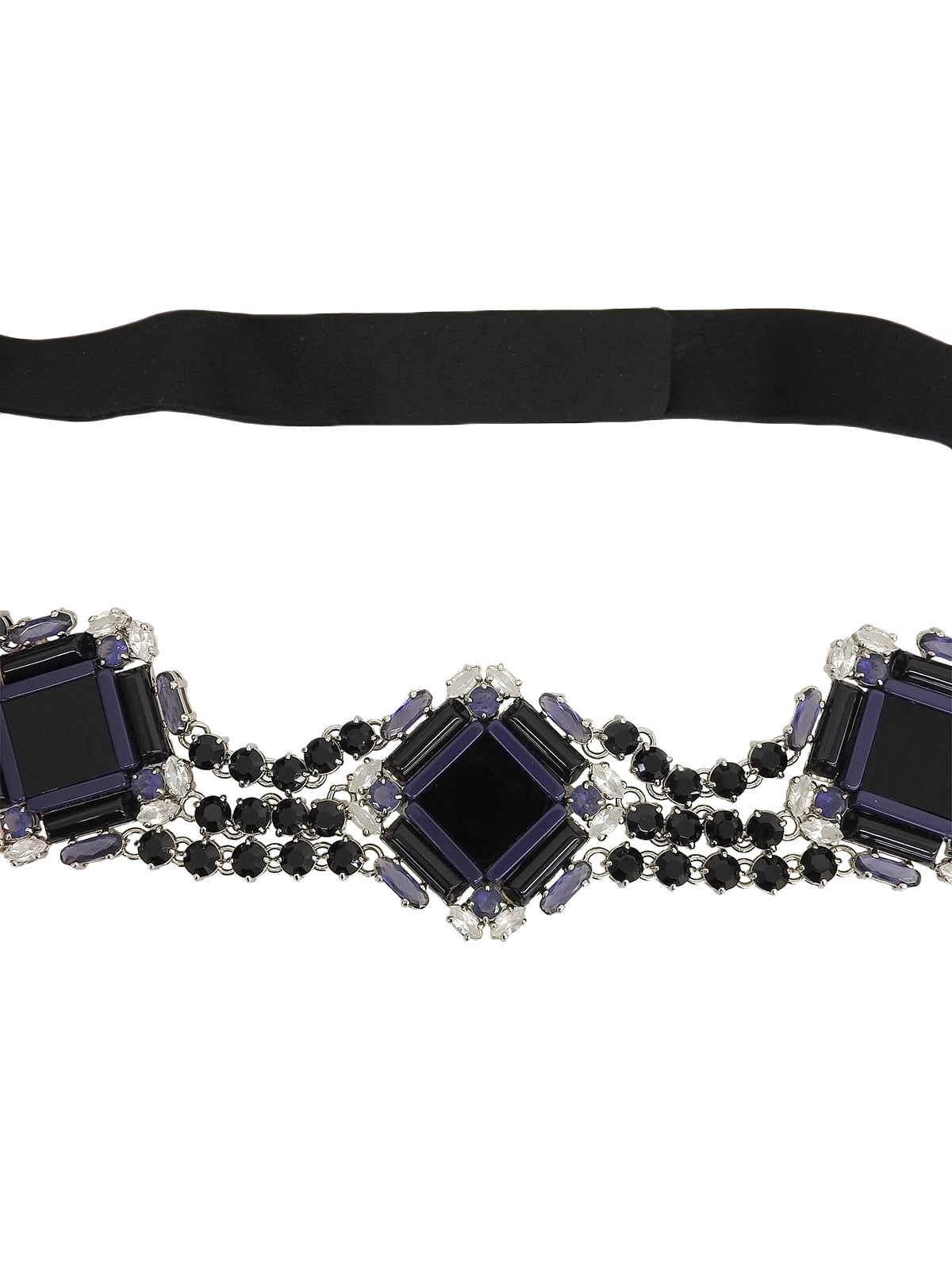 Crystal Design Belt Black/Purple