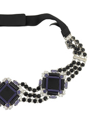 Crystal Design Belt Black/Purple