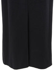 カシミアCCマークボタンダブルブレストロングコート ブラック