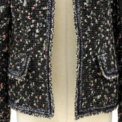 2004 Tweed CC Mark Button Jacket #36 Navy/Multi