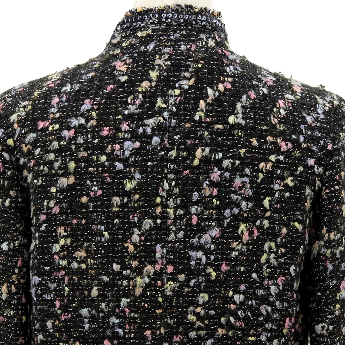 2004 Tweed CC Mark Button Jacket #36 Navy/Multi