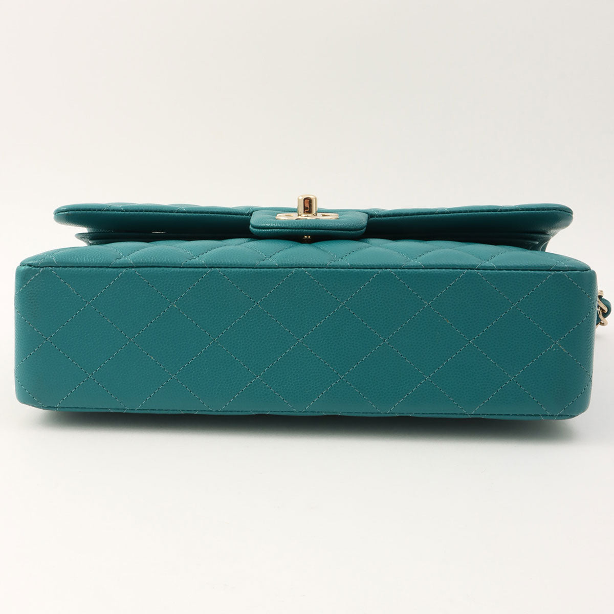2021 Caviar Skin Classic Flap Chain Bag 25cm Green