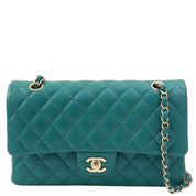 2021 Caviar Skin Classic Flap Chain Bag 25cm Green
