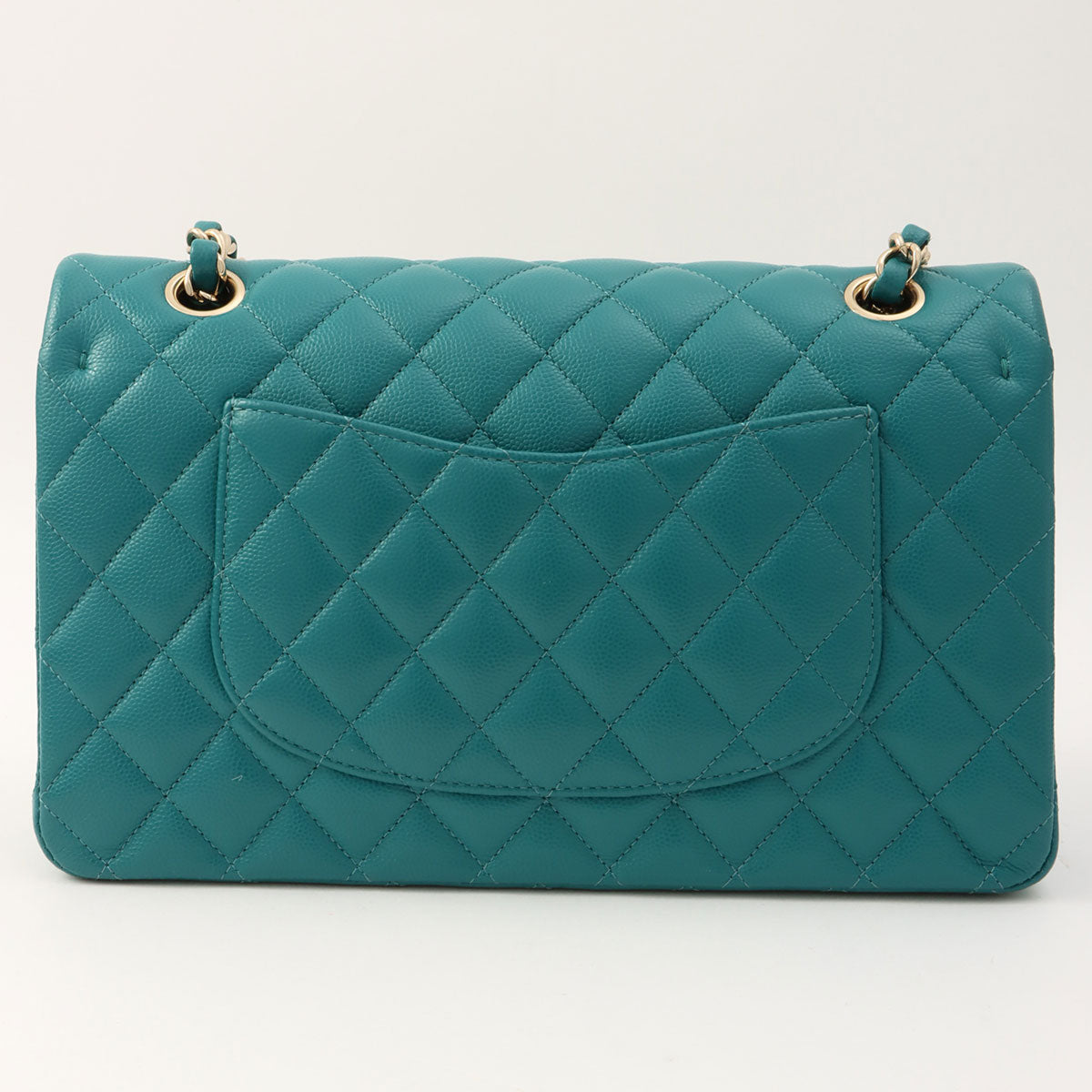 2021 Caviar Skin Classic Flap Chain Bag 25cm Green