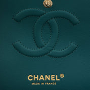 2021 Caviar Skin Classic Flap Chain Bag 25cm Green