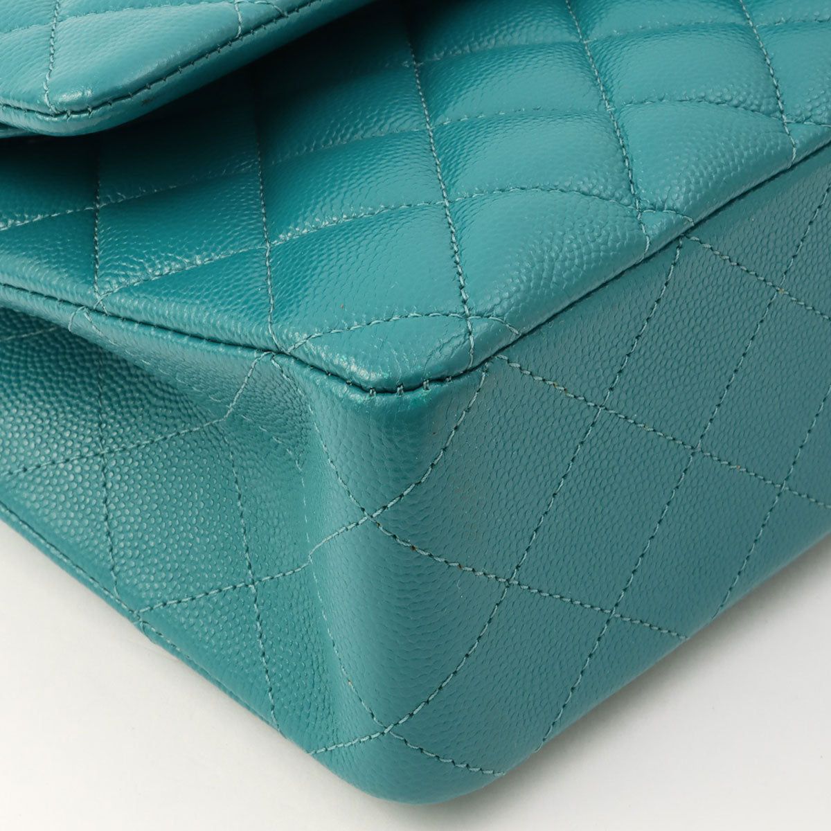 2021 Caviar Skin Classic Flap Chain Bag 25cm Green